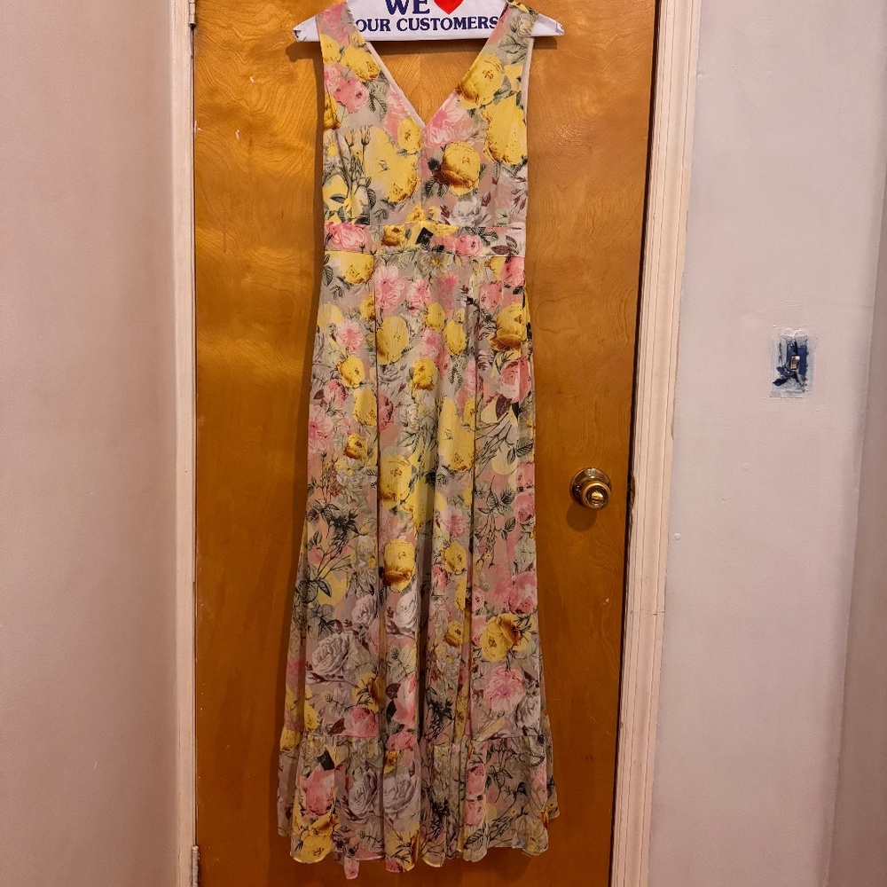 INC International Concepts Maxi Sleeveless Floral Dress